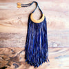 African Leather Tassle Necklace